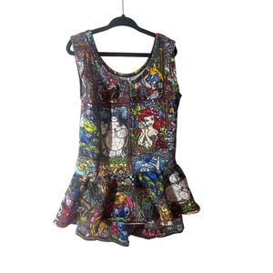 Wild Rich Kids Romper trwirl Dress girls size 11/12‎ Disney stained glass Ariel